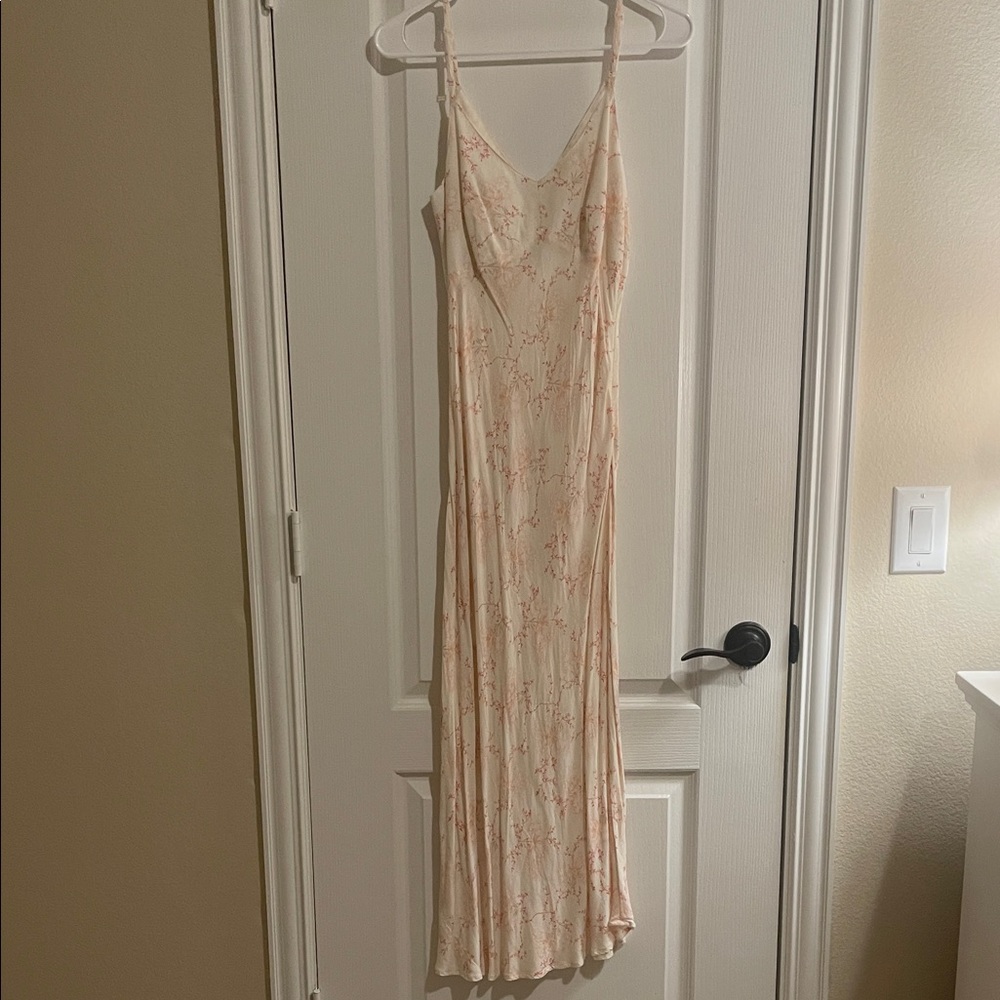 Cream Floral Maxi Dress
